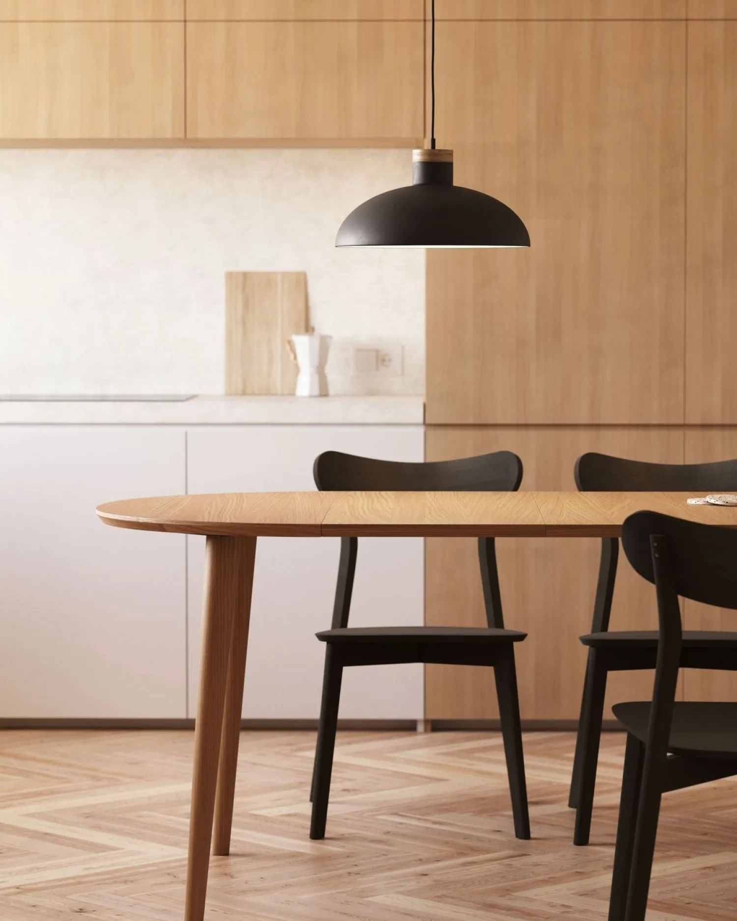 Ronde Eettafels|Ovale Eettafels-Kave Home Oakland Uitschuifbare Eettafel Naturel
