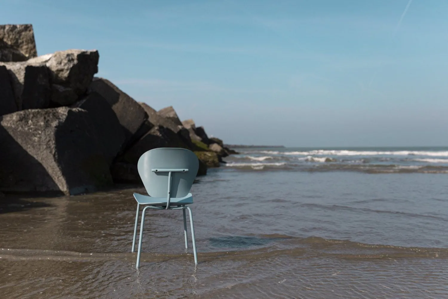 Eetkamerstoelen Zonder Armleuning-Zuiver Ocean (set van 2) Eetkamerstoel Ocean Blue