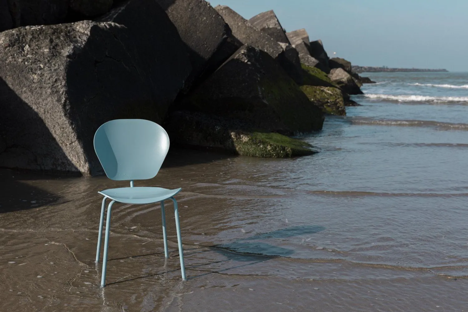 Eetkamerstoelen Zonder Armleuning-Zuiver Ocean (set van 2) Eetkamerstoel Ocean Blue
