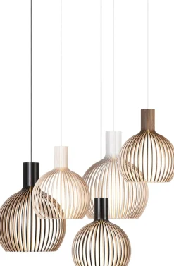 Hanglampen|Hanglampen-Secto Design Octo 4240 Hanglamp Walnoot