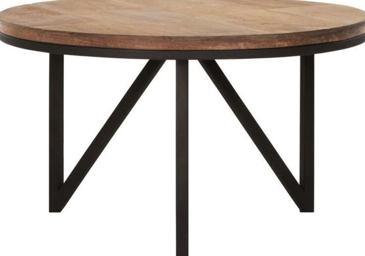Houten Salontafels|Ronde Salontafels-DTP Home Odeon Rond Salontafel Bruin