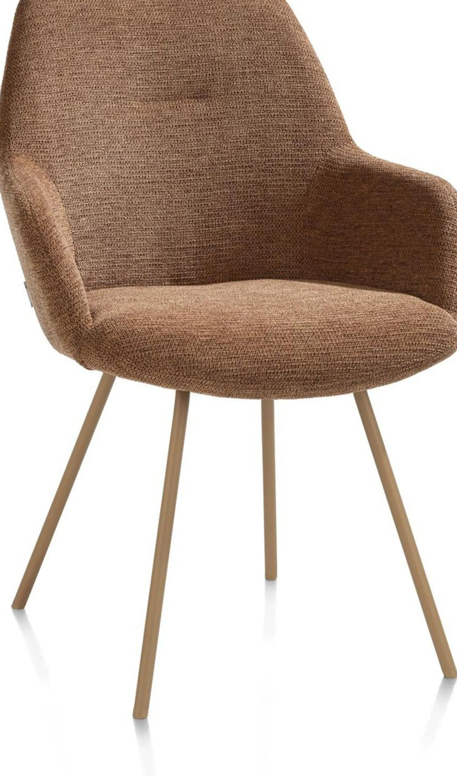 Kuipstoelen|Eetkamerstoelen Met Armleuning-XOOON Odin Armstoel Koper, Biscuit