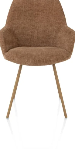 Kuipstoelen|Eetkamerstoelen Met Armleuning-XOOON Odin Armstoel Koper, Biscuit