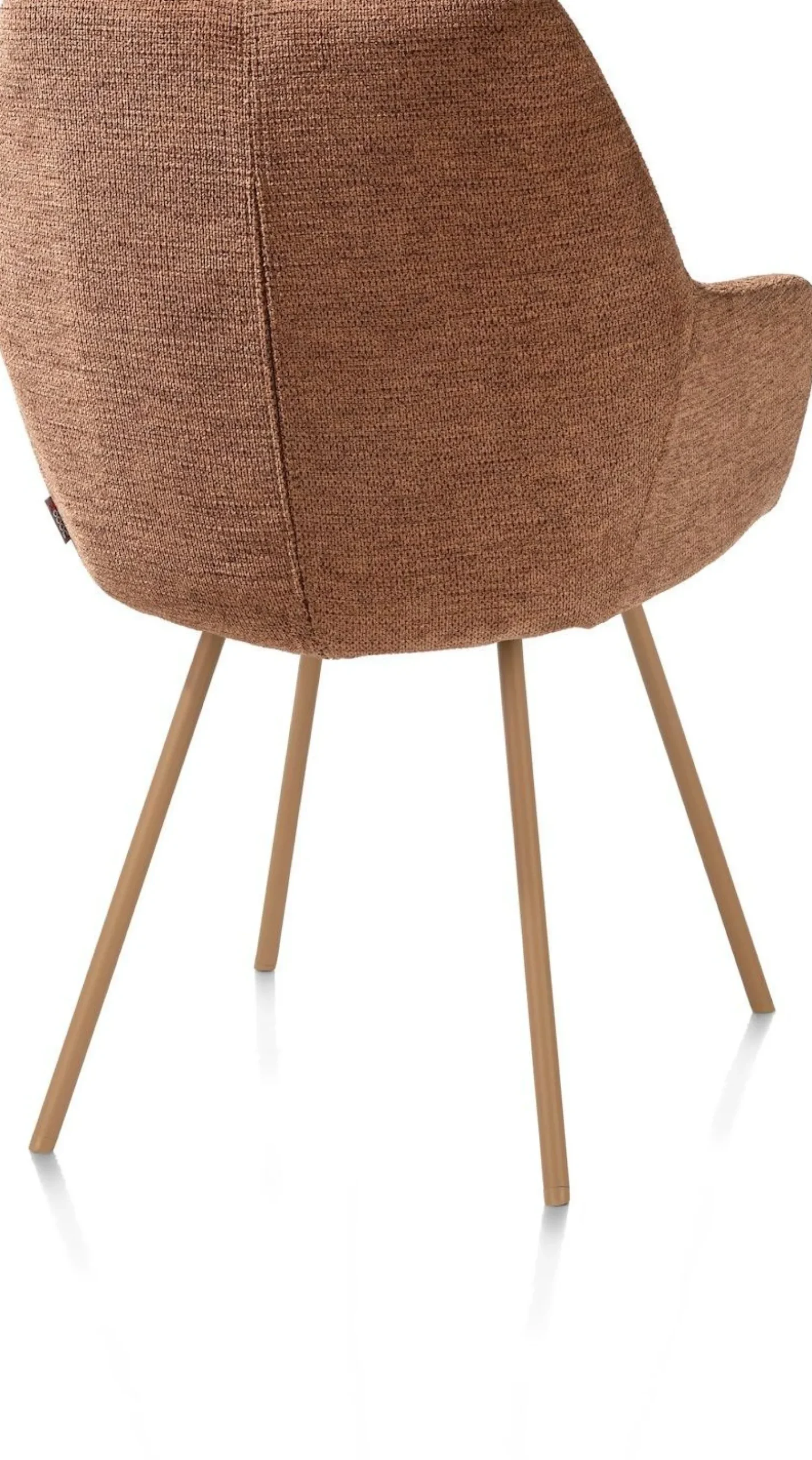 Kuipstoelen|Eetkamerstoelen Met Armleuning-XOOON Odin Armstoel Koper, Biscuit