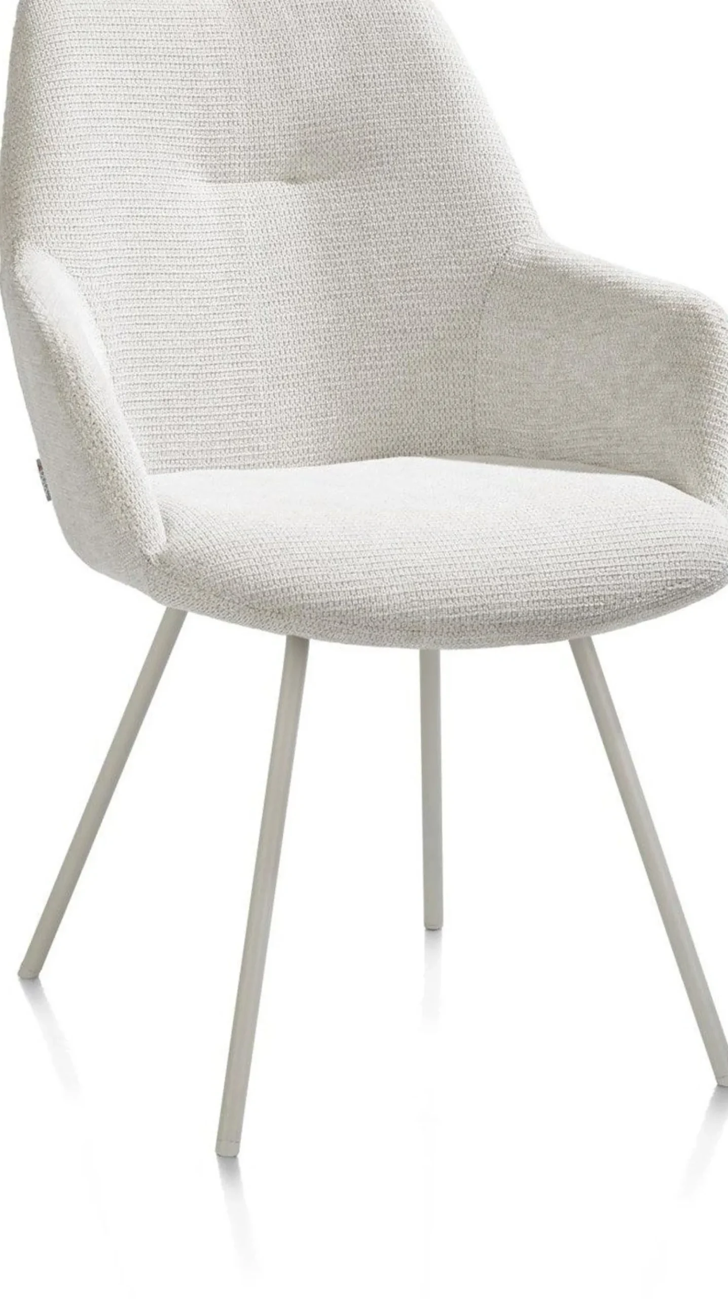 Kuipstoelen|Eetkamerstoelen Met Armleuning-XOOON Odin Armstoel Ivoor, Silk Grey