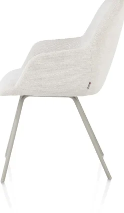 Kuipstoelen|Eetkamerstoelen Met Armleuning-XOOON Odin Armstoel Ivoor, Silk Grey