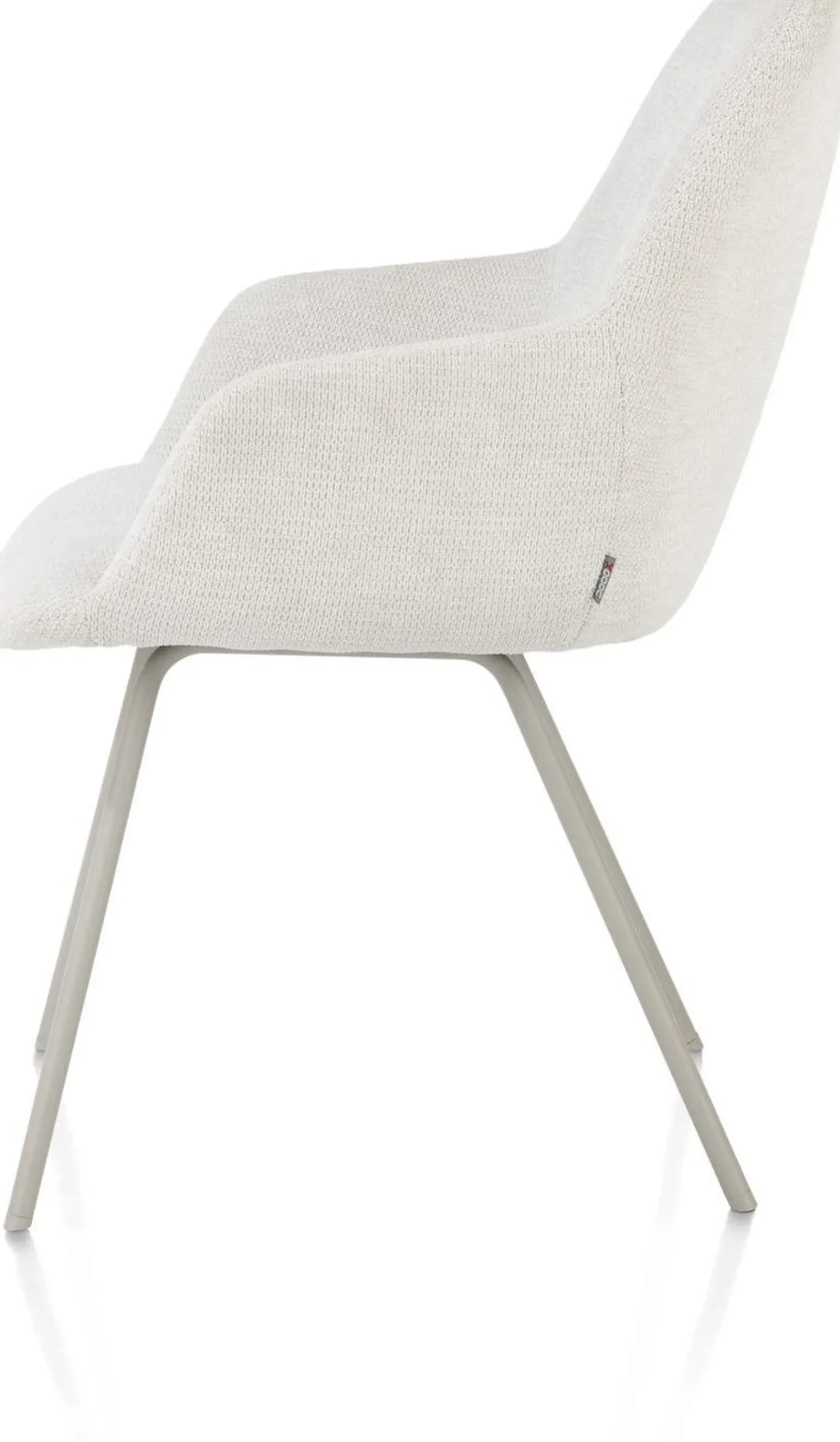 Kuipstoelen|Eetkamerstoelen Met Armleuning-XOOON Odin Armstoel Ivoor, Silk Grey