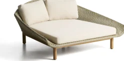 Tuinstoelen-Kave Home Olbia Ligstoel Groen, Beige