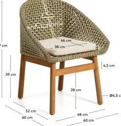 Tuinstoelen-Kave Home Olbia Tuinstoel Groen