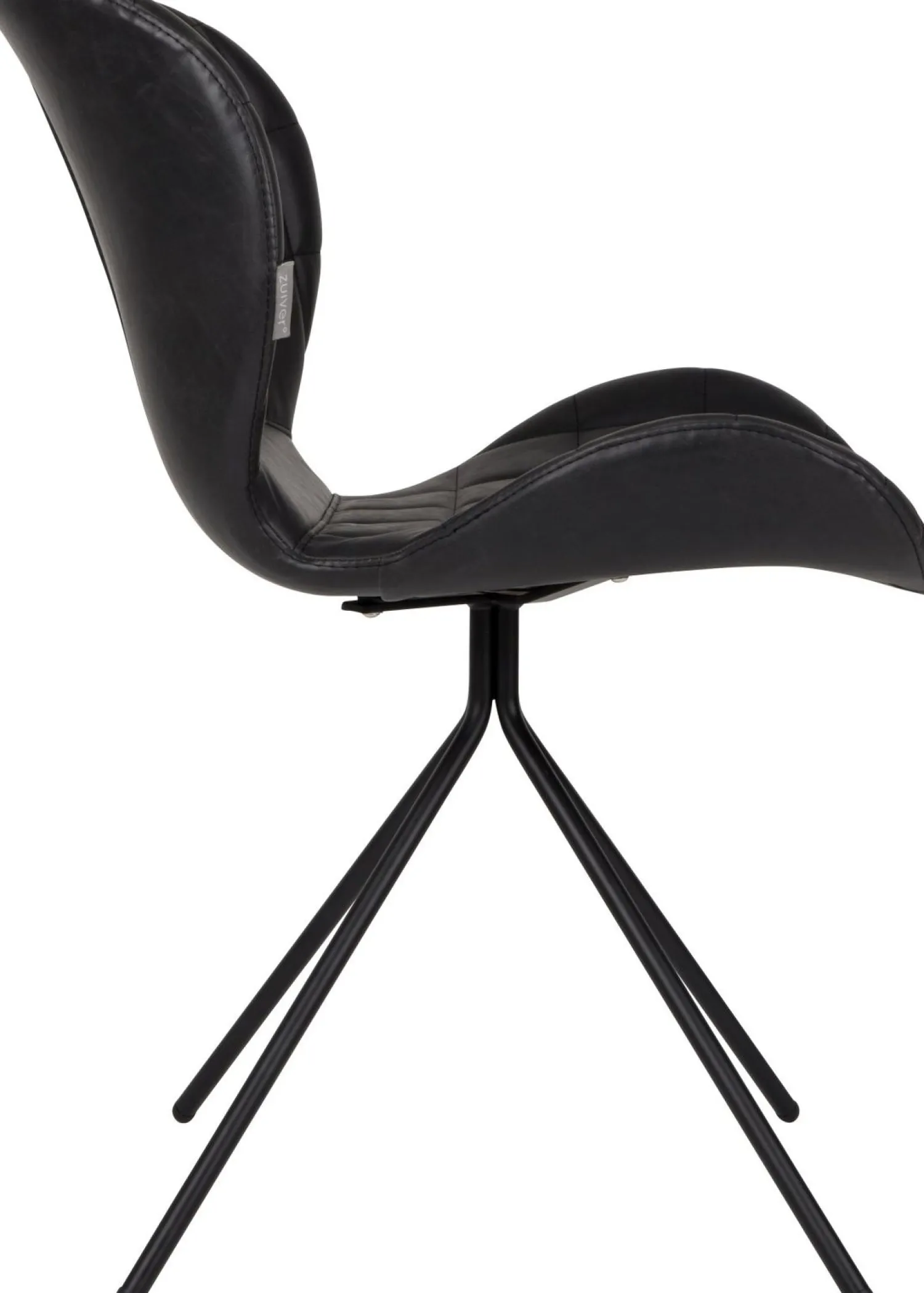 Eetkamerstoelen Zonder Armleuning-Zuiver OMG LL (set van 2) Eetkamerstoel Black