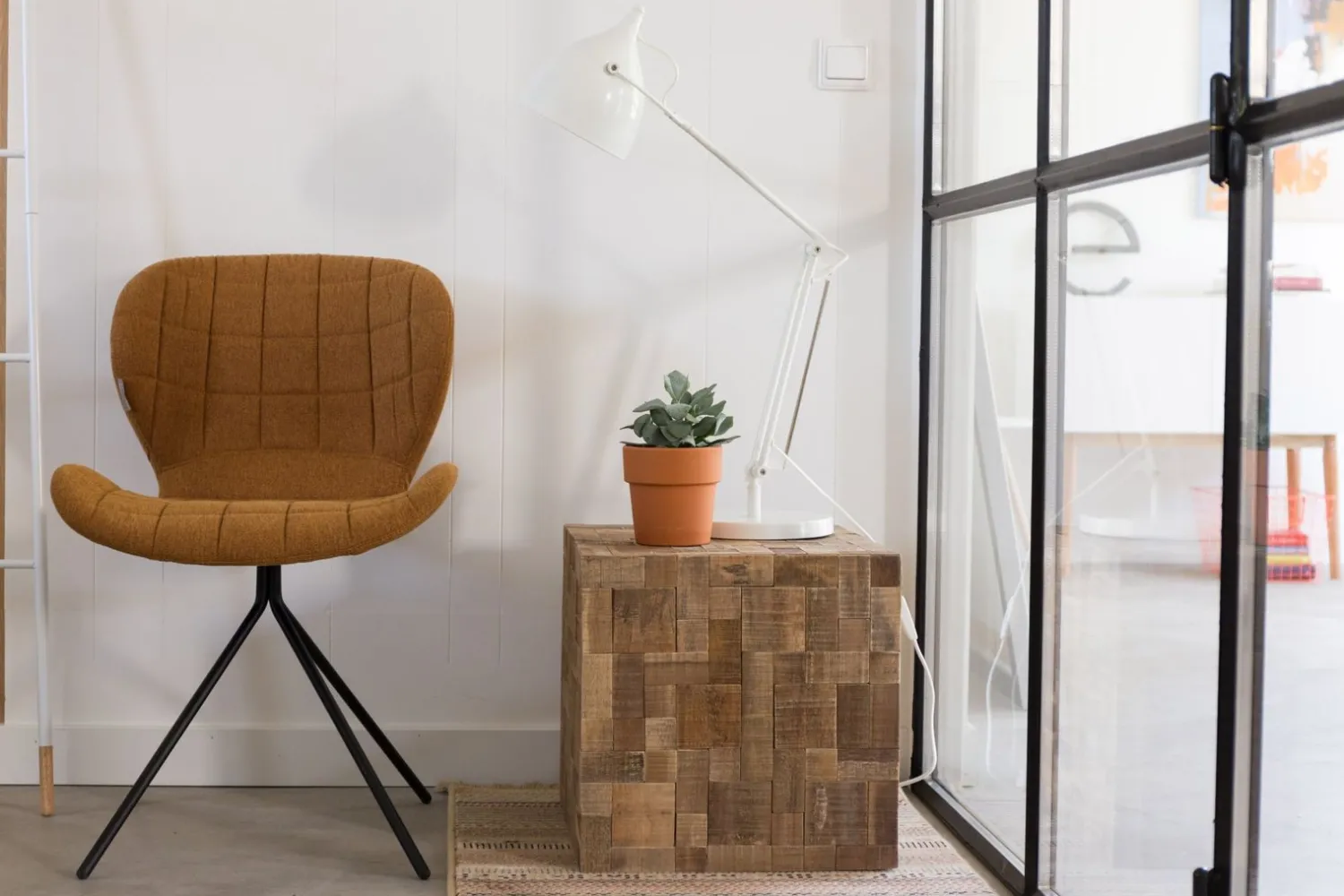 Eetkamerstoelen Zonder Armleuning-Zuiver OMG (set van 2) Eetkamerstoel Camel