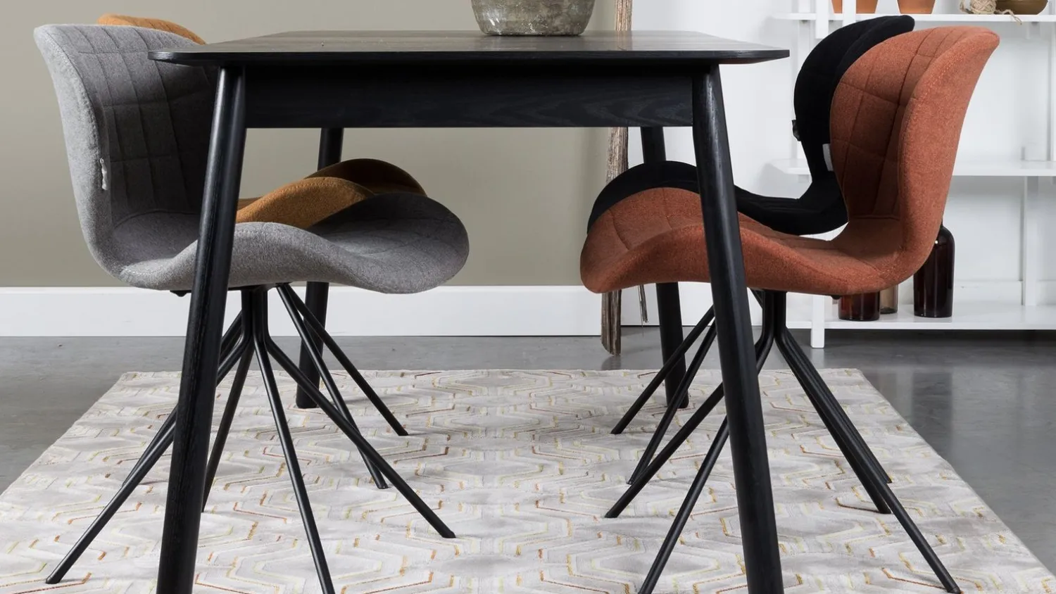 Eetkamerstoelen Zonder Armleuning-Zuiver OMG (set van 2) Eetkamerstoel Light Grey