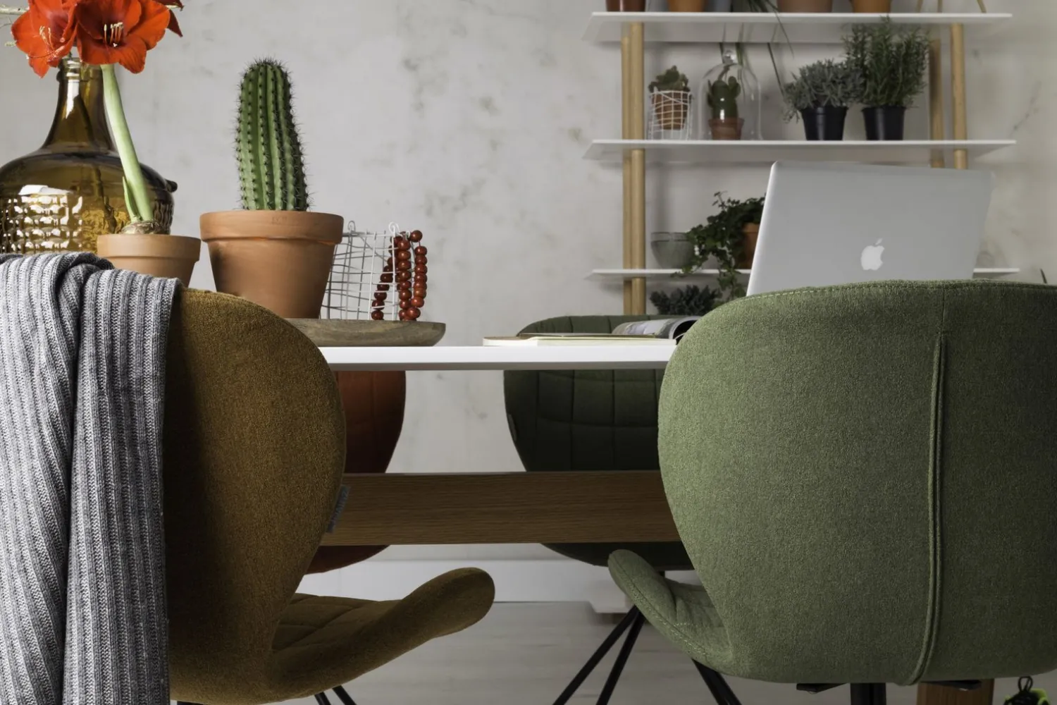 Eetkamerstoelen Zonder Armleuning-Zuiver OMG (set van 2) Eetkamerstoel Light Grey