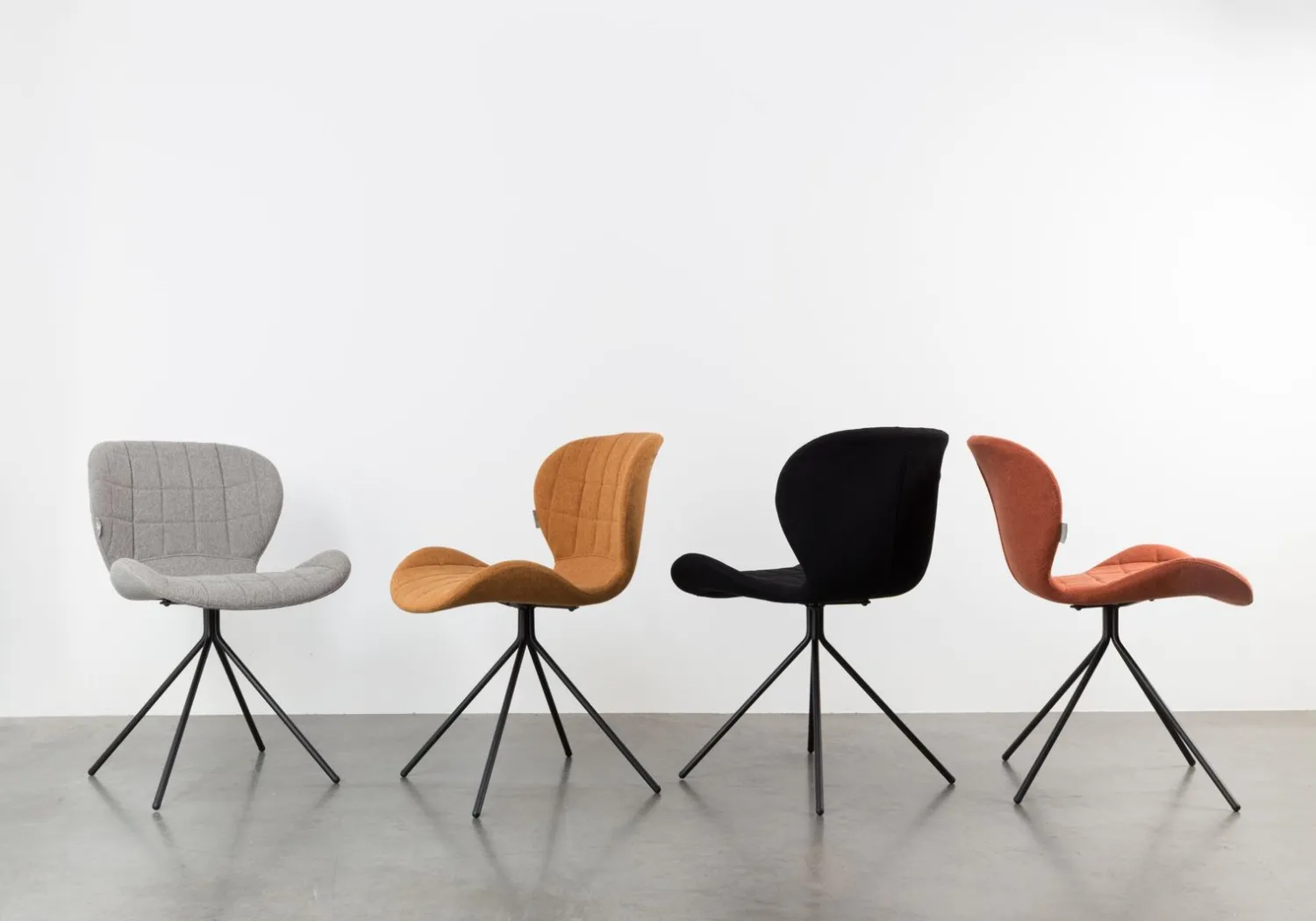 Eetkamerstoelen Zonder Armleuning-Zuiver OMG (set van 2) Eetkamerstoel Light Grey