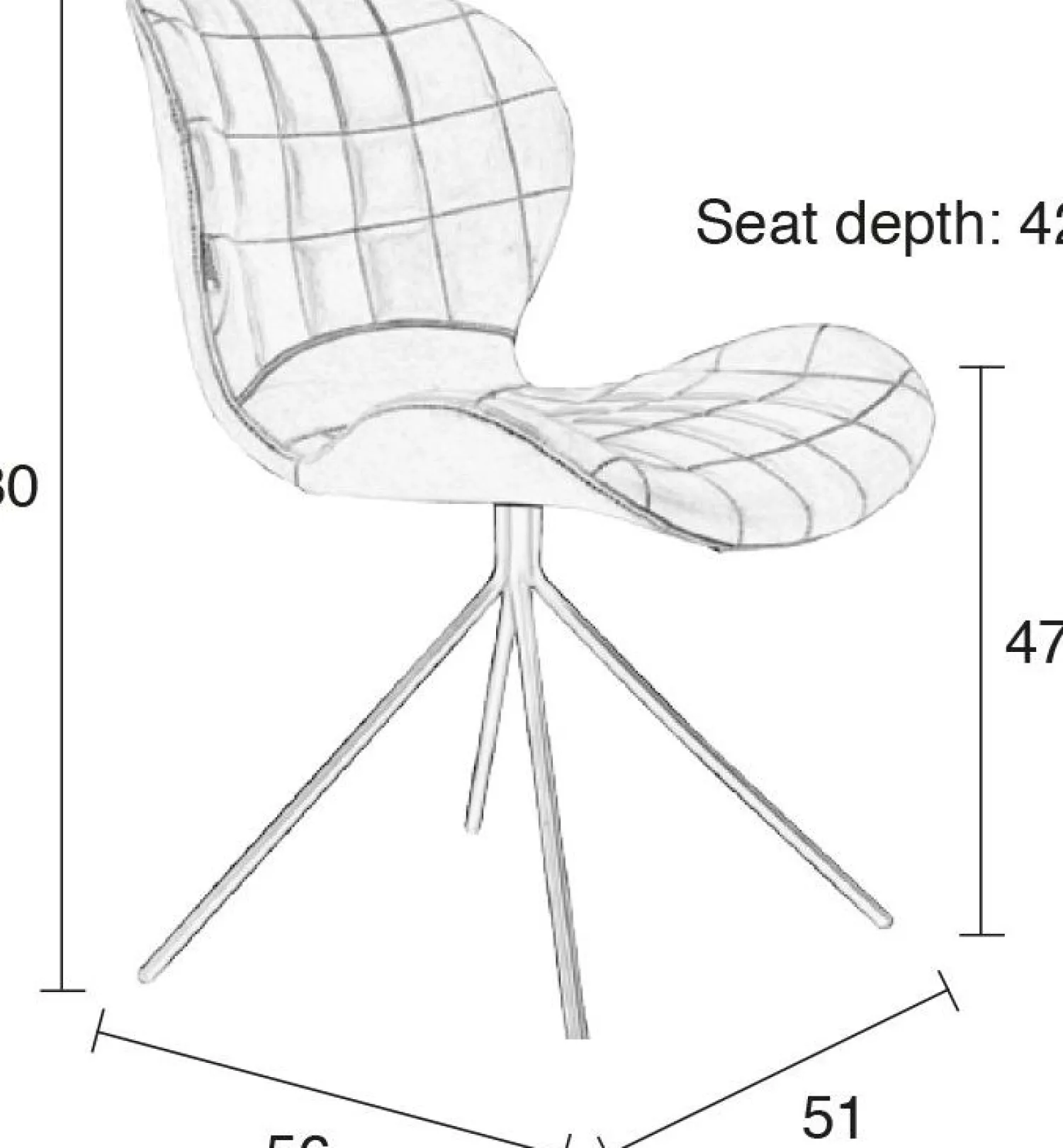 Eetkamerstoelen Zonder Armleuning-Zuiver OMG (set van 2) Eetkamerstoel Green