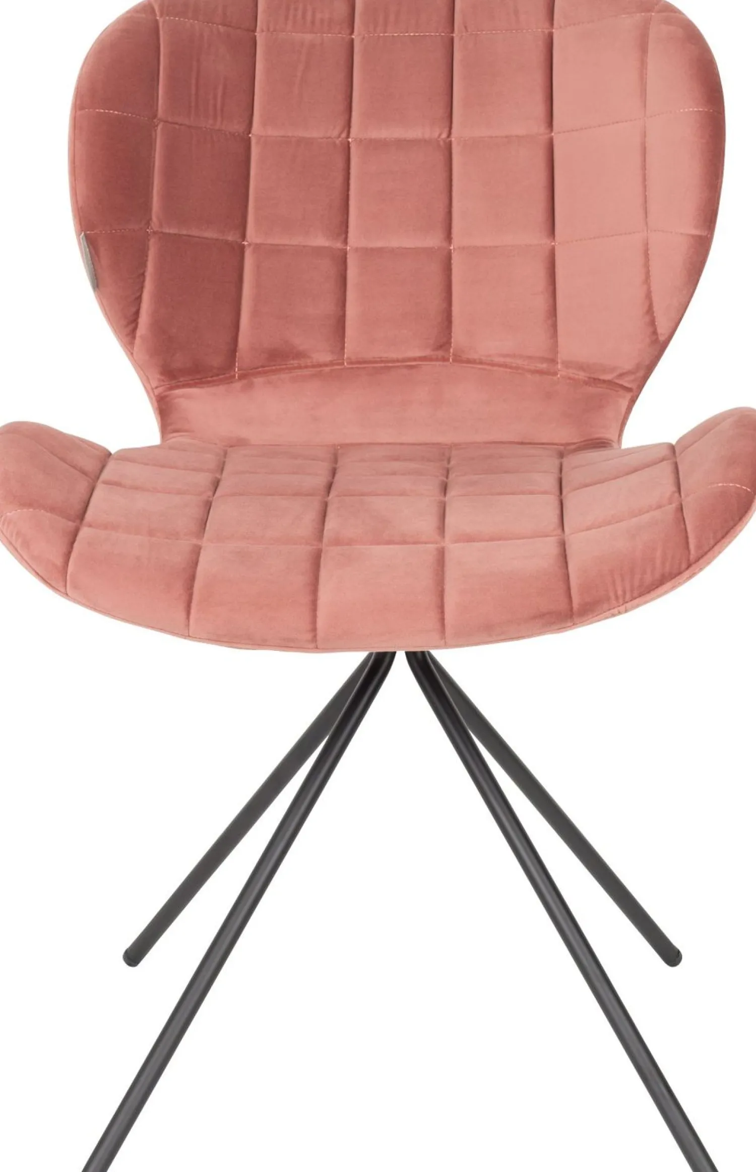 Eetkamerstoelen Zonder Armleuning-Zuiver OMG velvet (set van 2) Eetkamerstoel Old Pink