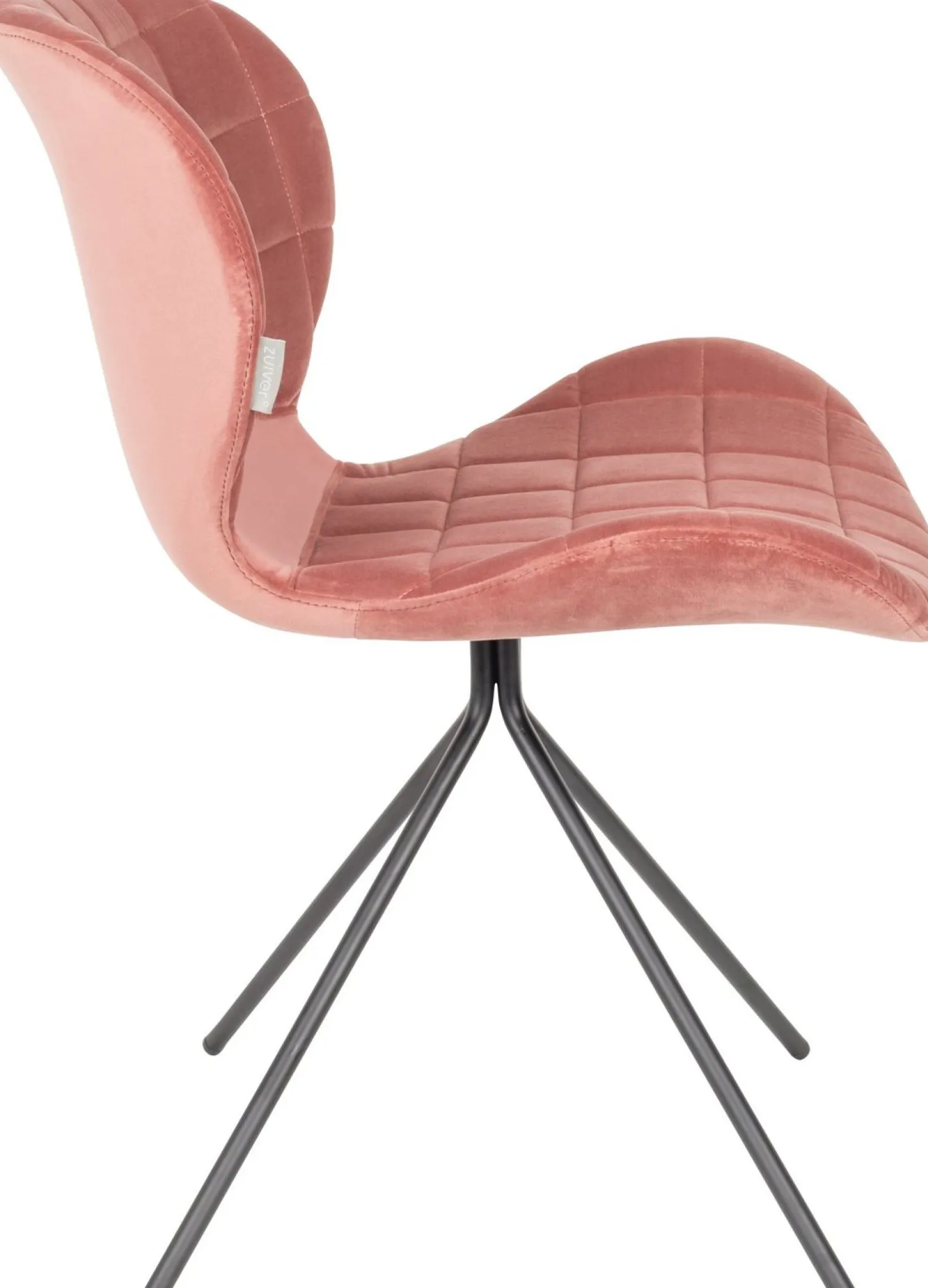 Eetkamerstoelen Zonder Armleuning-Zuiver OMG velvet (set van 2) Eetkamerstoel Old Pink