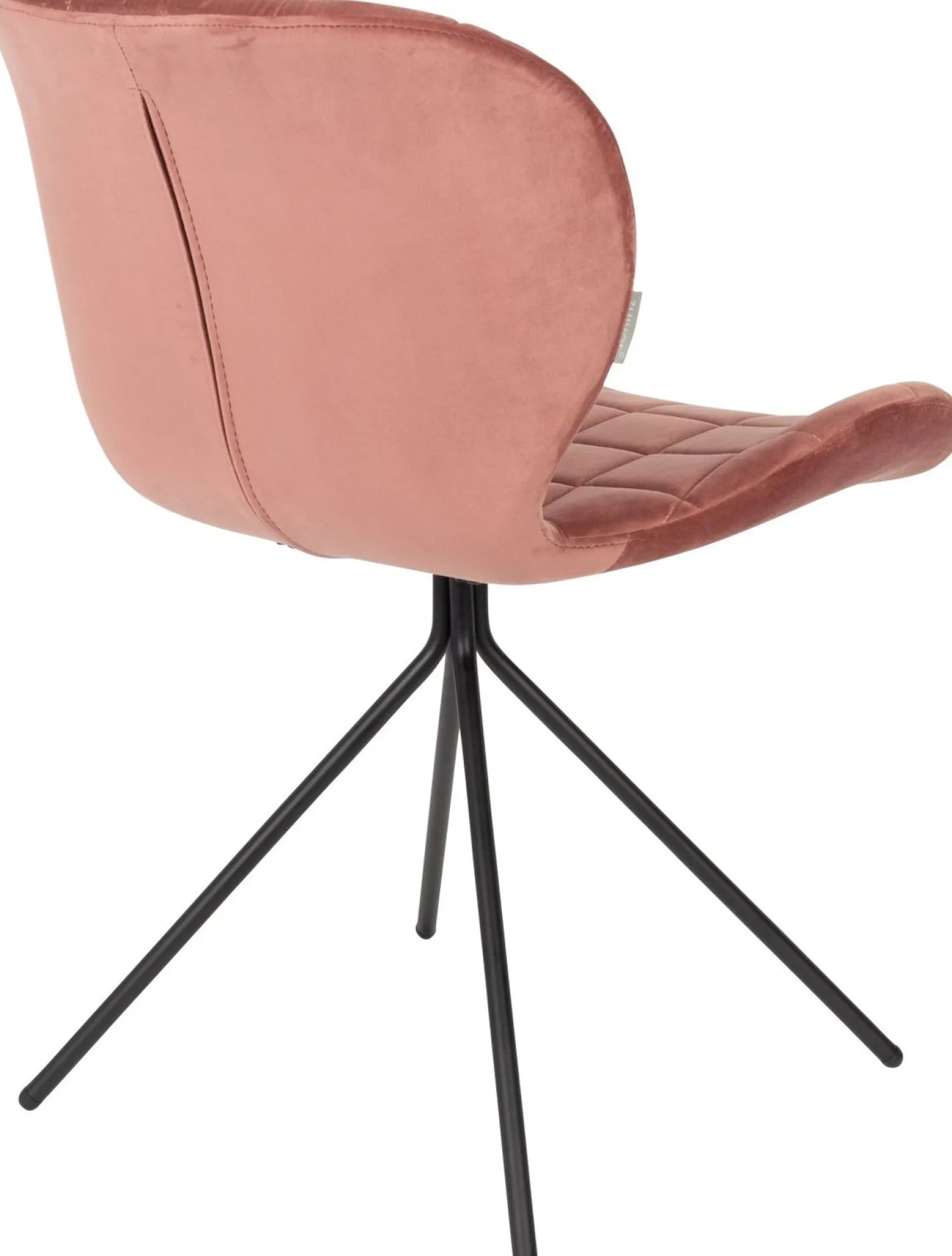 Eetkamerstoelen Zonder Armleuning-Zuiver OMG velvet (set van 2) Eetkamerstoel Old Pink