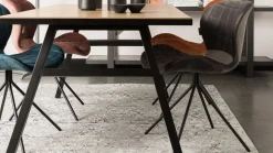 Eetkamerstoelen Zonder Armleuning-Zuiver OMG velvet (set van 2) Eetkamerstoel Grey