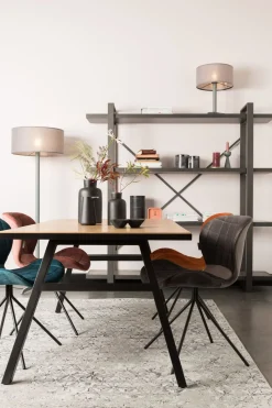 Eetkamerstoelen Zonder Armleuning-Zuiver OMG velvet (set van 2) Eetkamerstoel Grey