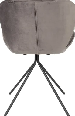 Eetkamerstoelen Zonder Armleuning-Zuiver OMG velvet (set van 2) Eetkamerstoel Grey