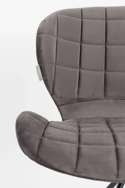 Eetkamerstoelen Zonder Armleuning-Zuiver OMG velvet (set van 2) Eetkamerstoel Grey