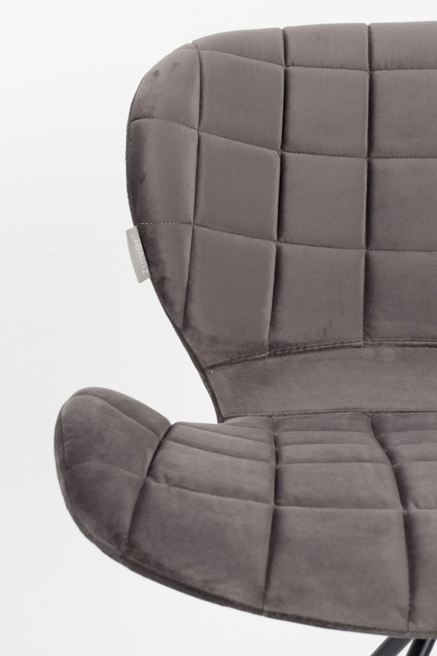 Eetkamerstoelen Zonder Armleuning-Zuiver OMG velvet (set van 2) Eetkamerstoel Grey