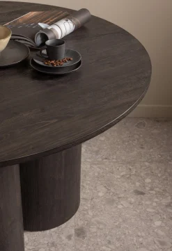 Ronde Eettafels-WOOOD Oona Eettafel Dark Brown