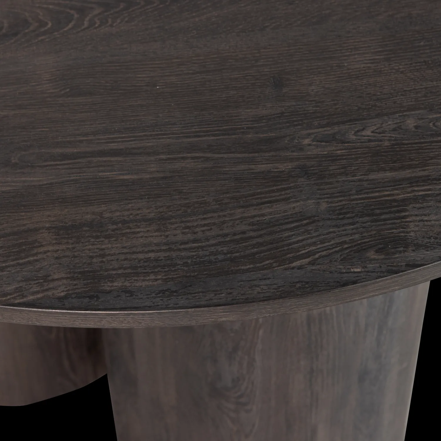 Ronde Eettafels-WOOOD Oona Eettafel Dark Brown