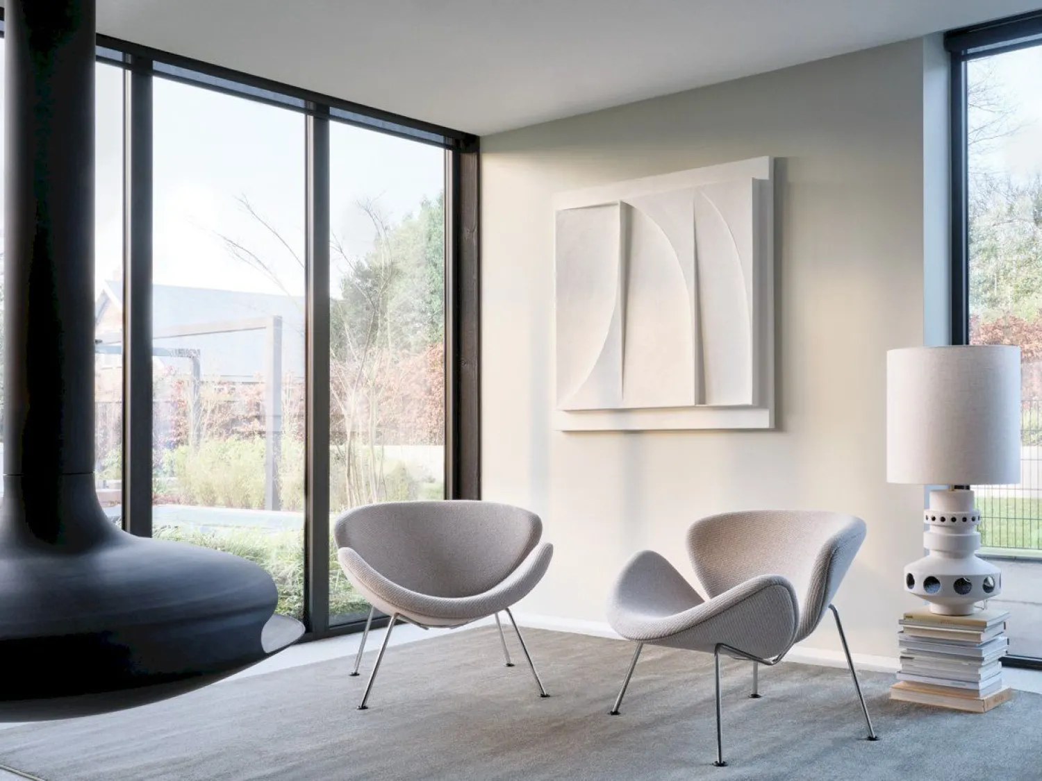 Design Fauteuils-Artifort Orange Slice Fauteuil Light Grey
