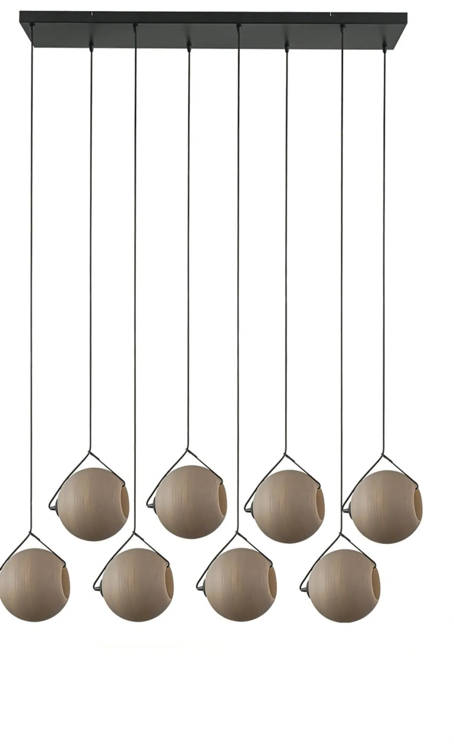 Glazen Hanglampen|Glazen Hanglampen-Eijerkamp Collectie Orb Saturn Hanglamp Zwart, Taupe