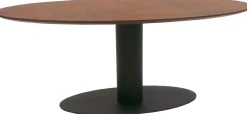 Houten Eettafels|Ovale Eettafels-Metaform Orfis Eettafel Bruin