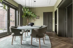 Houten Eettafels|Ovale Eettafels-Metaform Orfis Eettafel Bruin