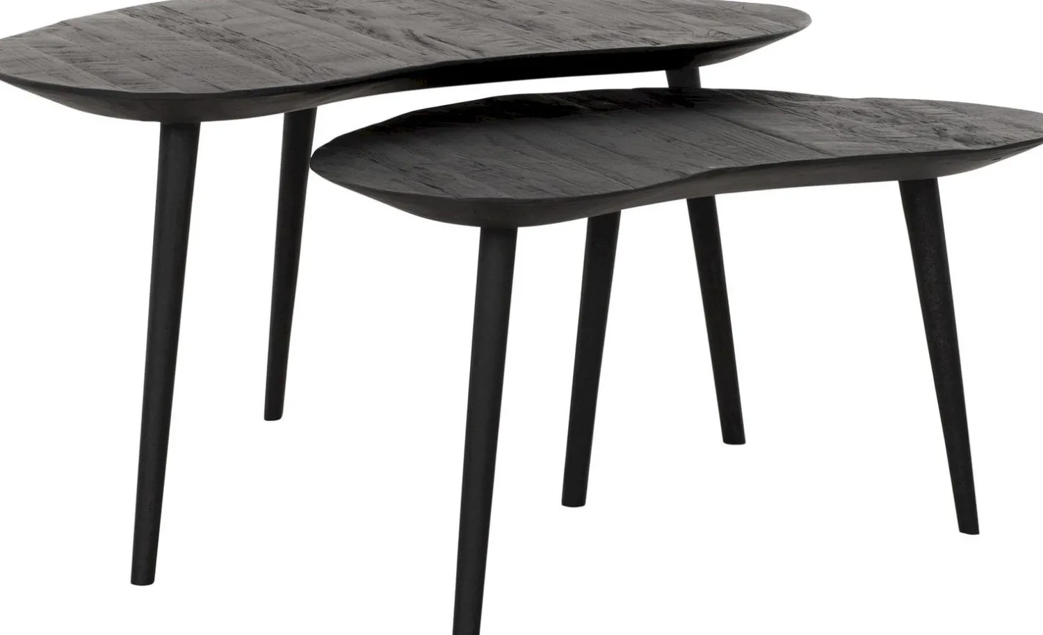 Houten Salontafels|Organische Salontafels-DTP Home Organus Salontafelset Zwart