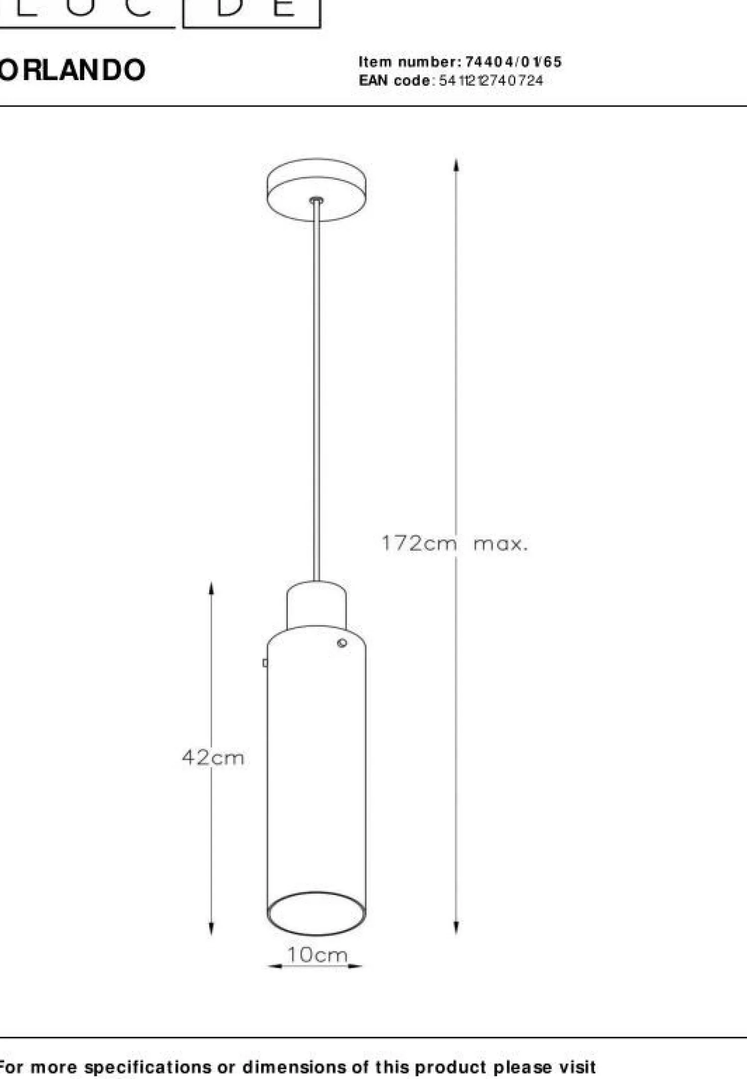 Moderne Hanglampen|Moderne Hanglampen-Lucide Orlando Hanglamp Zwart
