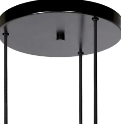 Glazen Hanglampen|Glazen Hanglampen-Lucide Orlando Hanglamp Zwart