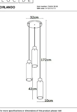 Glazen Hanglampen|Glazen Hanglampen-Lucide Orlando Hanglamp Zwart