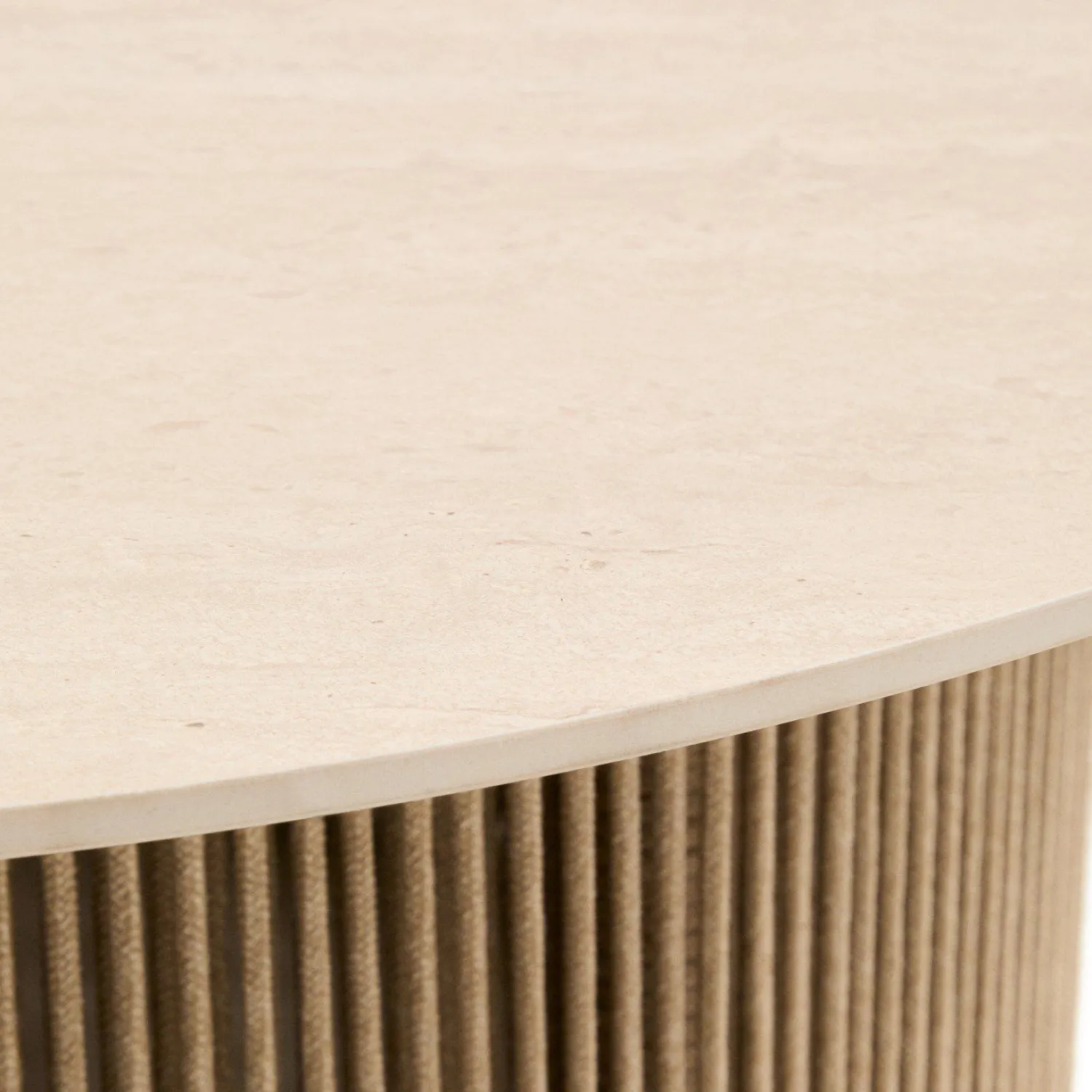 Tuintafels-Kave Home Orosei Outdoor Salontafel Ecru, Beige, Naturel
