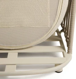 Tuinstoelen-Kave Home Osani Outdoor Fauteuil Ecru, Taupe
