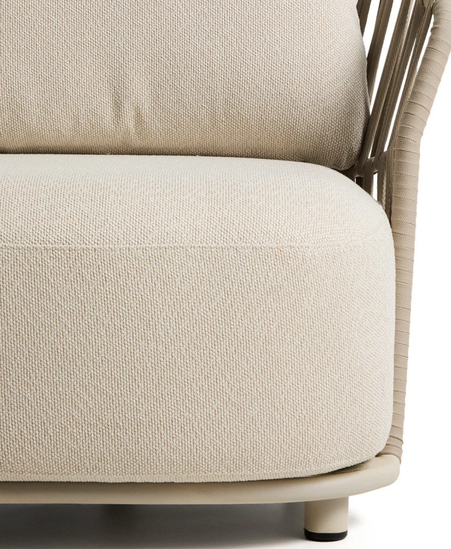 Tuinstoelen-Kave Home Osani Outdoor Fauteuil Ecru, Taupe