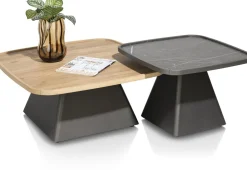 Vierkante Salontafels-Henders en Hazel Oskar Salontafel Onyx