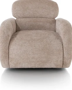 Draaifauteuils-XOOON Ostia Fauteuil Beige