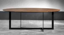Houten Eettafels|Ovale Eettafels-Interstar Ovaal Eettafel Bruin