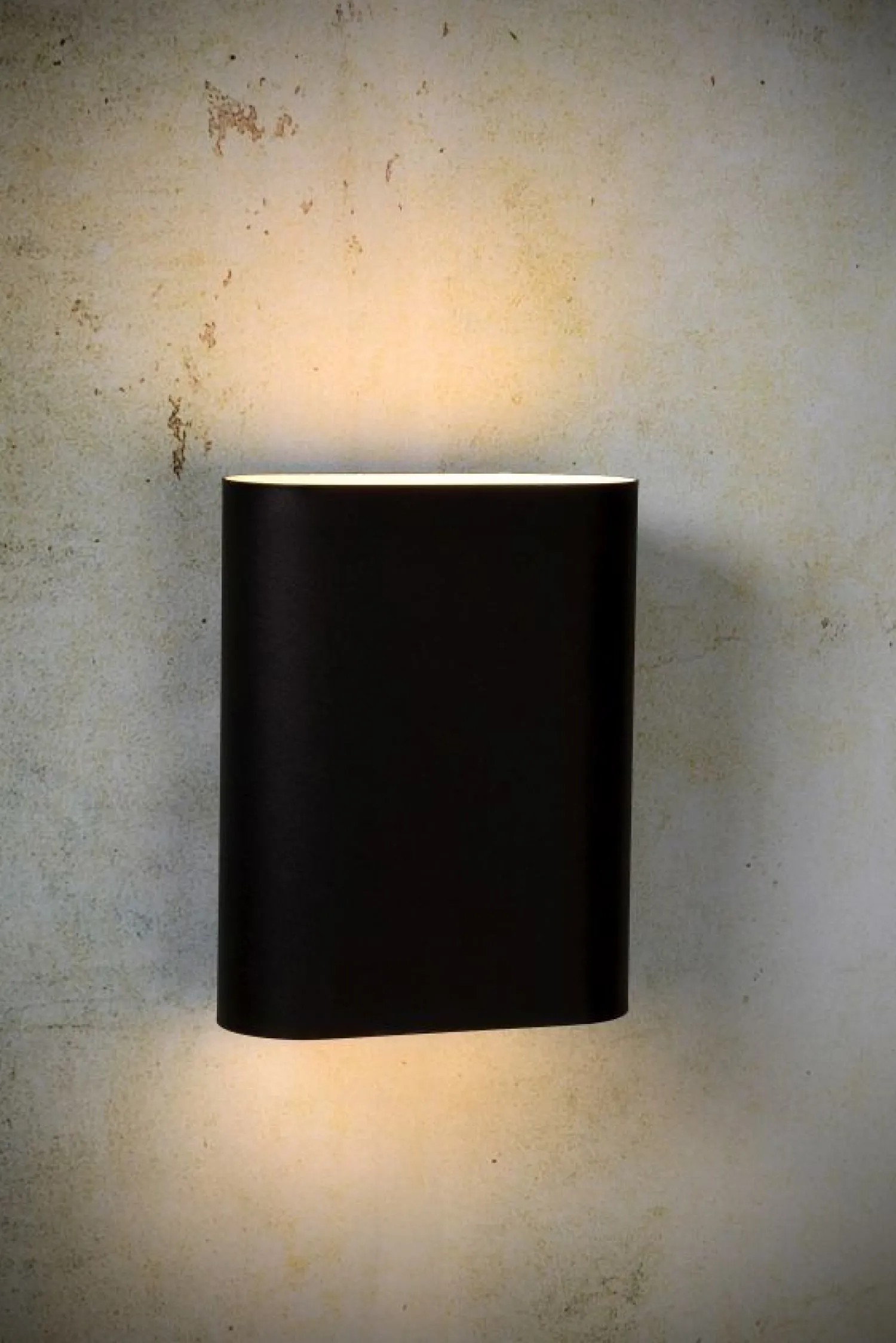 Wandlampen|Wandlampen-Lucide Ovalis Wandlamp Zwart