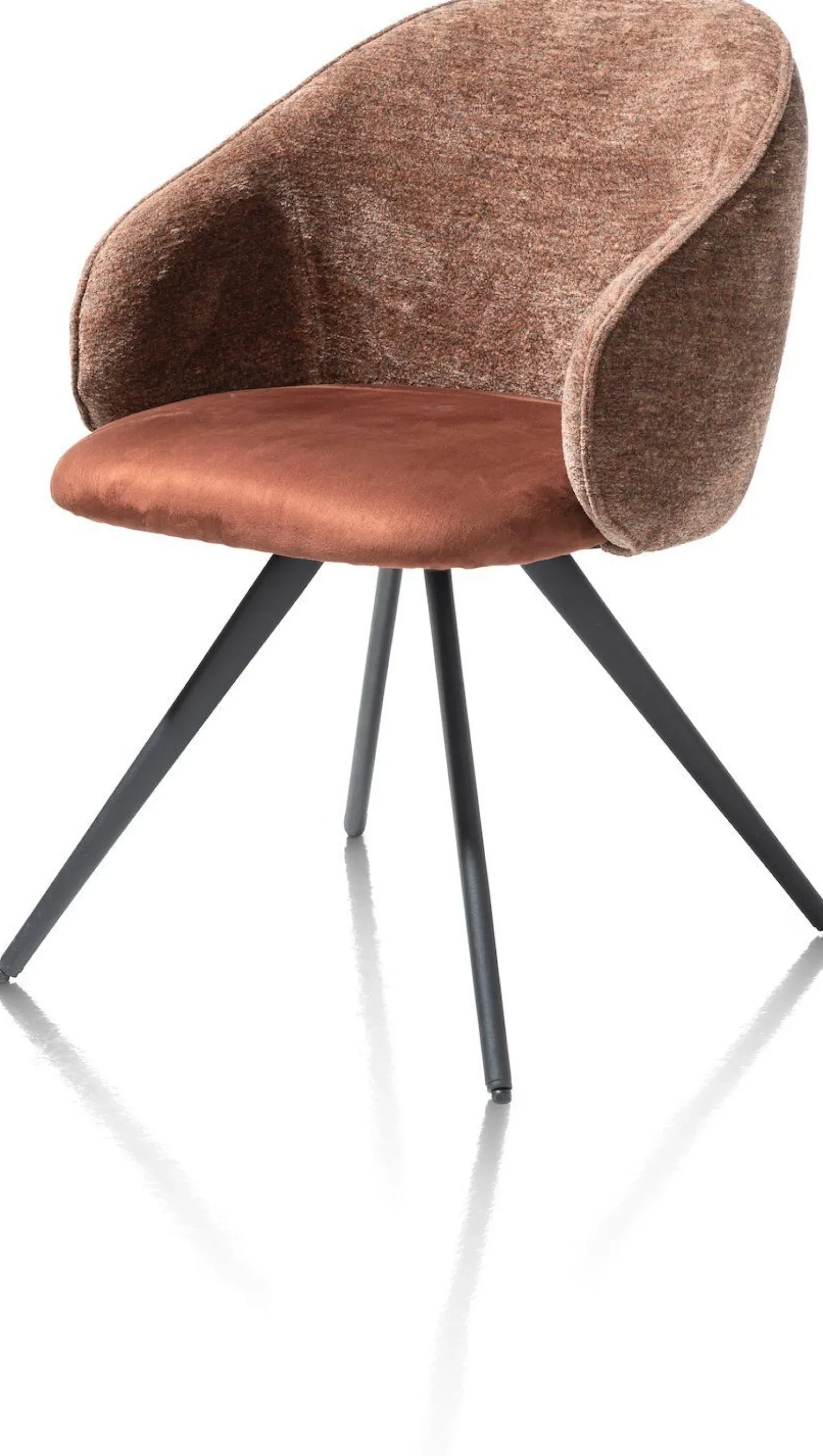 Kuipstoelen|Eetkamerstoelen Met Armleuning-XOOON Owen Eetkamerstoel Koper