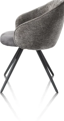 Kuipstoelen|Eetkamerstoelen Met Armleuning-XOOON Owen Eetkamerstoel Antraciet