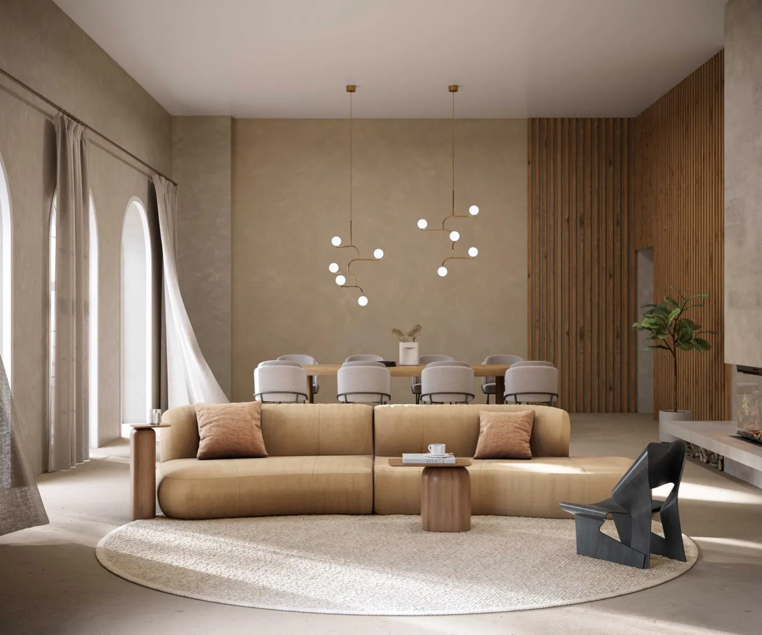 Vloerkleden|Wollen Vloerkleden-Brinker Carpets Pallio Ajour Black Vloerkleed Creme, Naturel