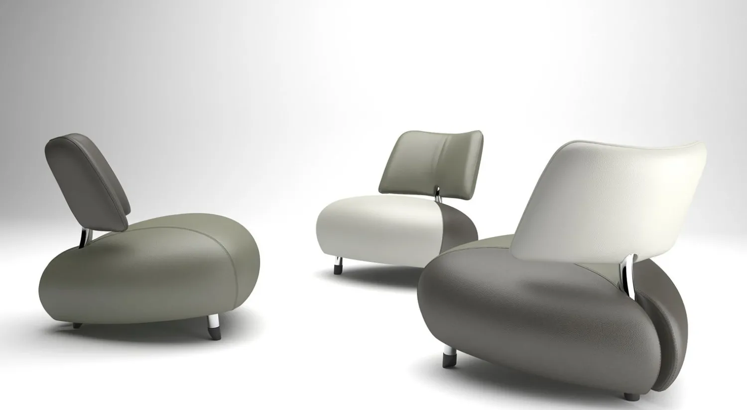 Leren Fauteuils|Ronde Fauteuils-Leolux Pallone Fauteuil Multi