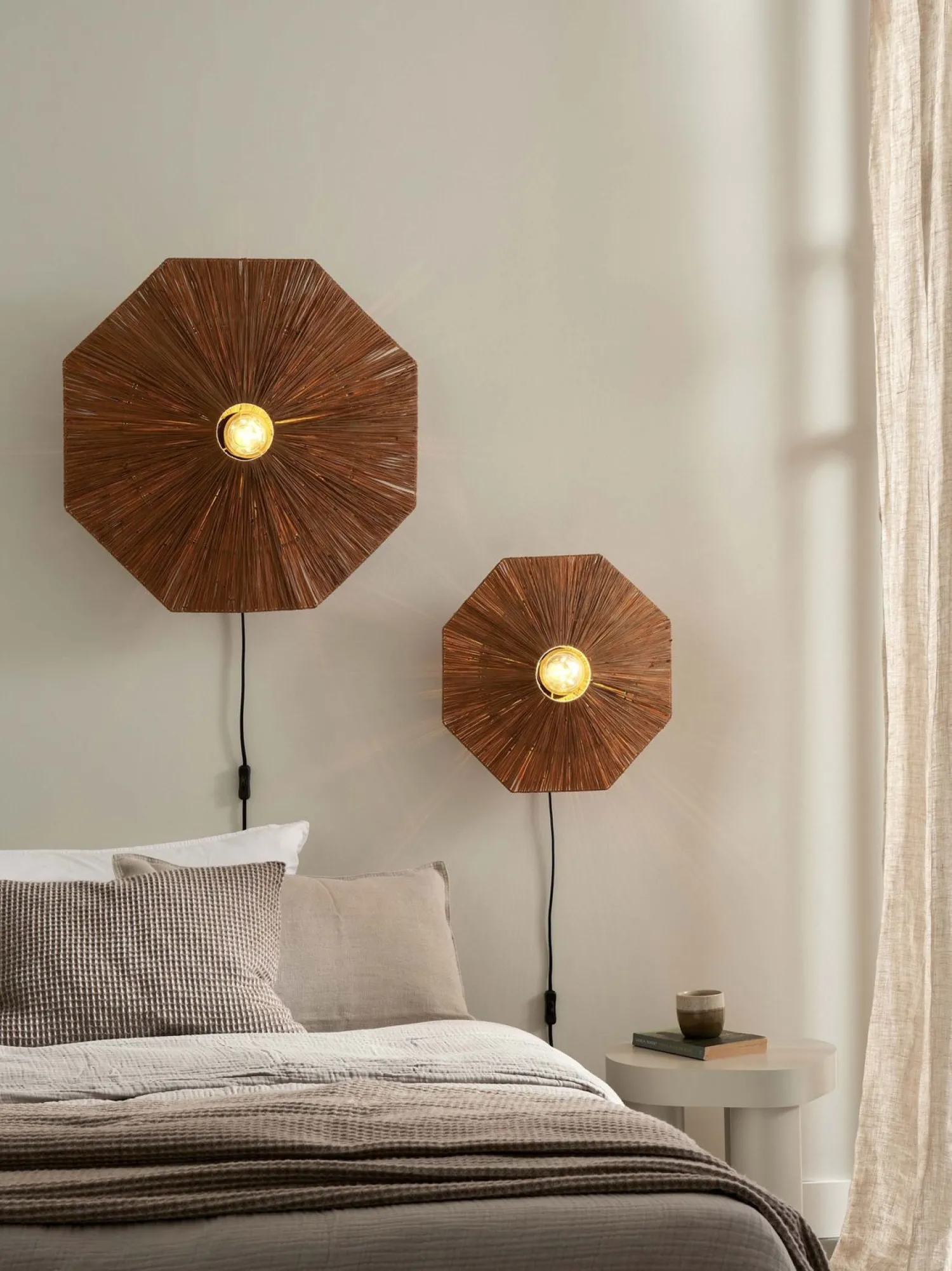 Wandlampen|Wandlampen-Good&Mojo Panama L Wandlamp Brown
