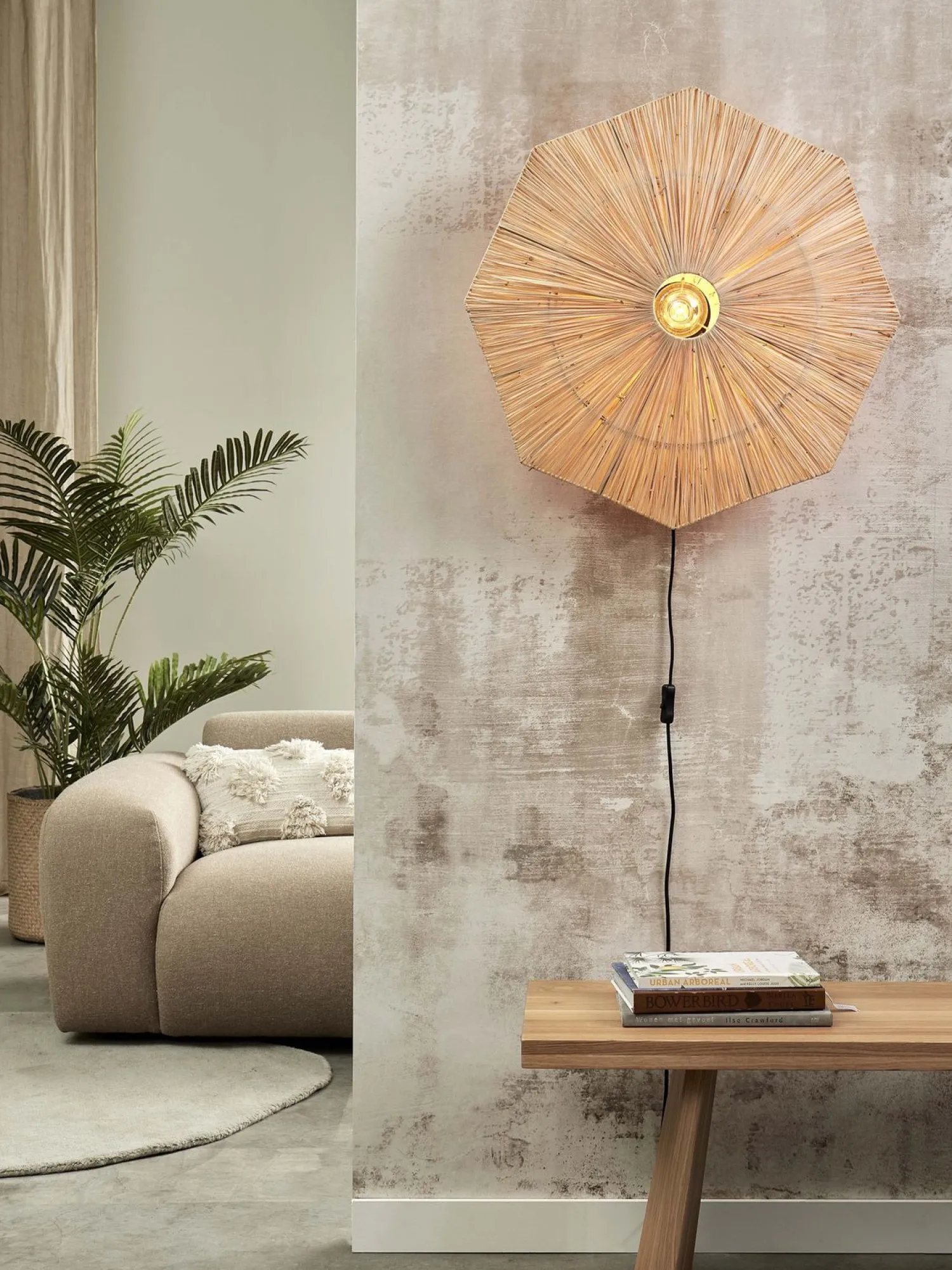 Wandlampen|Wandlampen-Good&Mojo Panama L Wandlamp Natural